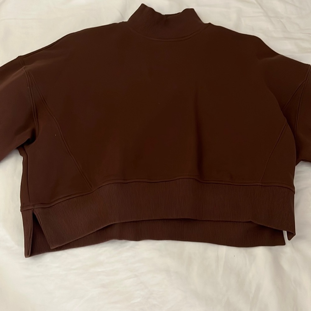 Forever 21 brown sweater crop top that is turtle neck
